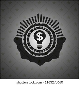 business idea icon inside dark badge or emblem