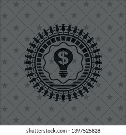 business idea icon inside dark emblem