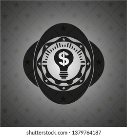 business idea icon inside realistic black emblem