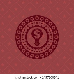 business idea icon inside red emblem