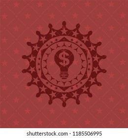 business idea icon inside retro red emblem