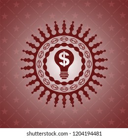 business idea icon inside retro style red emblem