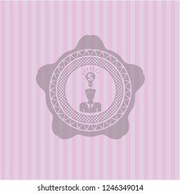 business idea icon inside retro style pink emblem