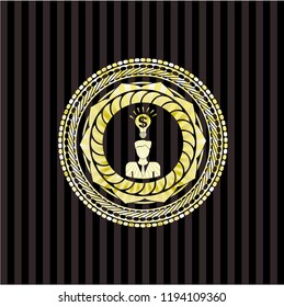 business idea icon inside shiny emblem
