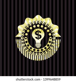 business idea icon inside shiny badge