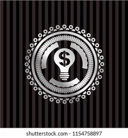 business idea icon inside silver shiny emblem