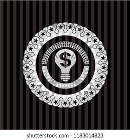 business idea icon inside silver shiny emblem