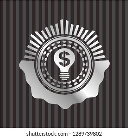 business idea icon inside silver shiny emblem