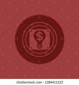 business idea icon inside vintage red emblem