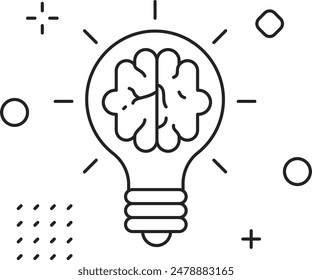 Business idea in business icon outline style detailed