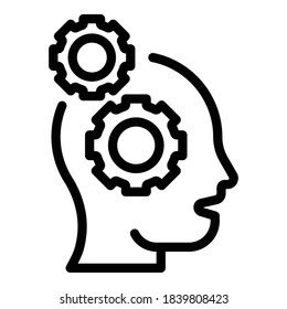 Business idea icon. Outline business idea vector icon for web design isolated on white background