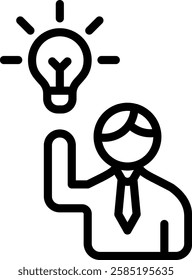 Business Idea Icon Outline Vector Illustration