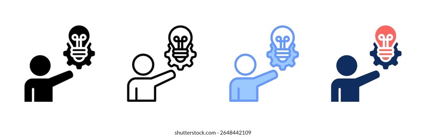Business Idea icon sheet multiple style collection