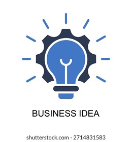 Business Idea icon solid vector illustration