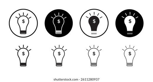 Business idea icon Thin line art collection