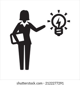 Business idea icon. Vector and glyph