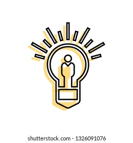 Business Idea icon vector - Ideas concept sign
