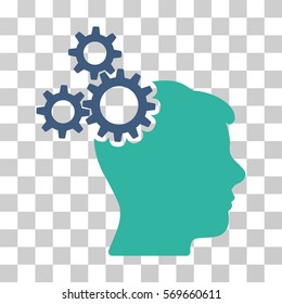 Business Idea icon. Vector illustration style is flat iconic bicolor symbol, cobalt and cyan colors, transparent background. Designed for web and software interfaces.