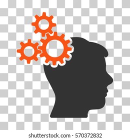 Business Idea icon. Vector illustration style is flat iconic bicolor symbol, orange and gray colors, transparent background. Designed for web and software interfaces.
