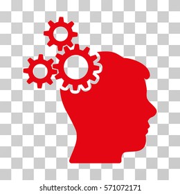 Business Idea icon. Vector illustration style is flat iconic symbol, red color, transparent background. Designed for web and software interfaces.