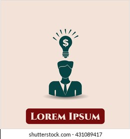 business idea icon vector symbol flat eps jpg app web