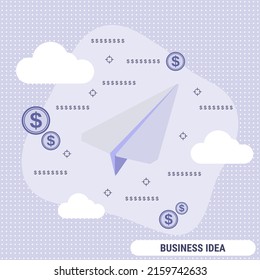 Business idea, innovation, startup flat design style vector concept illustration