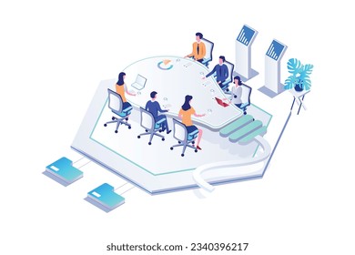 Business Idea Isometric Vector Concept