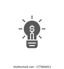 Symbol für eine Idee, Vektorsymbol einzeln auf weißem Hintergrund