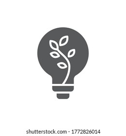 Business idea lamp vector icon symbol isolated on white background
