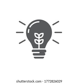 Business idea lamp vector icon symbol isolated on white background