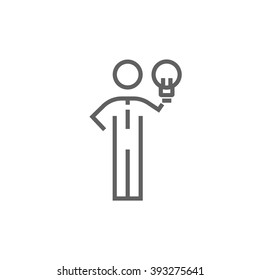 Business idea line icon.