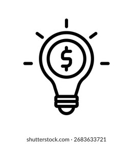 Ícone de linha Business Idea, vetor, pixel perfect, arquivo ilustrador 