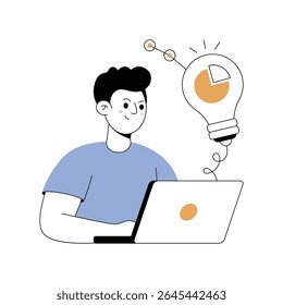 Business idea  Modern illustrations. Eps 10 file on transparent background