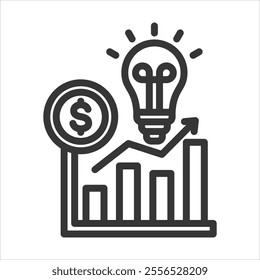 Business Idea Outline Icon Vector Illustration