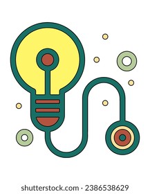  Negocio, Idea, vector de icono de línea de proceso