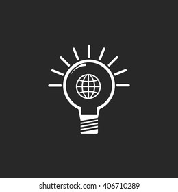 Business idea solution  sign simple icon on background
