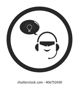 Business idea solution  sign simple icon on background