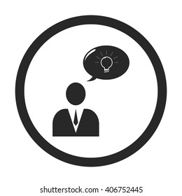 Business idea solution  sign simple icon on background