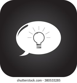 Business idea solution simple icon on round background