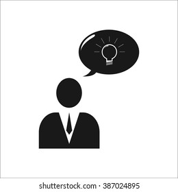 Business idea solution simple icon on white background