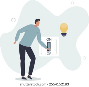 Business idea and solution to solve company problem or innovation and strategy to win business success concept.flat characters.