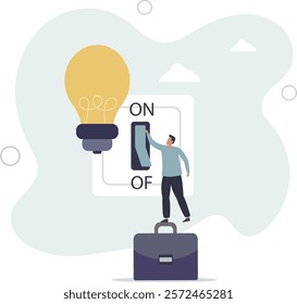 Business idea and solution to solve company problem or innovation and strategy to win business success concept.flat characters.