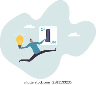 Business idea and solution to solve company problem or innovation and strategy to win business success .business concept.flat character.