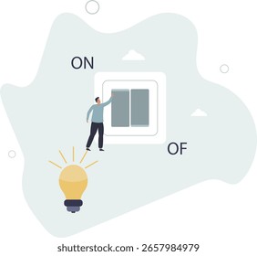 Idea de negocio y solución para resolver el problema de la empresa o la innovación y la estrategia para ganar el concepto de éxito empresarial.