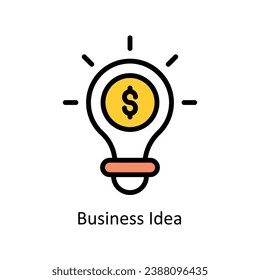Business Idea vector  Filled outline Design illustration. Symbol on White background EPS 10 File