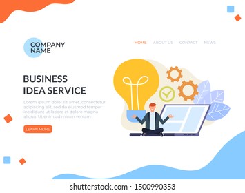 Business idea vector graphic design banner poster illustration