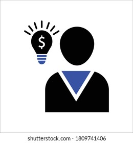 Business idea vector icon for apps and websites