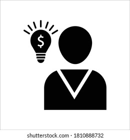 Icono vectorial de ideas de negocio para aplicaciones y sitios web