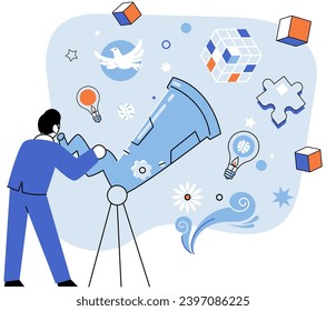 Business idea. Vector illustration. Startups thrive on creativity, agility, and willingness to challenge status quo They are pioneers innovation, disrupting industries and driving change Planning