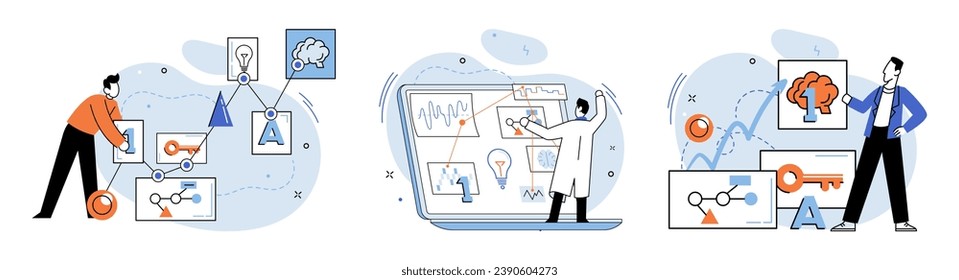 Business idea. Vector illustration. Strategy is compass guides development business idea It is roadmap outlines steps needed to transform concept into successful venture Strategic thinking involves